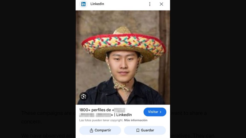 Chollima II stolen Mexican identity sombrero photo